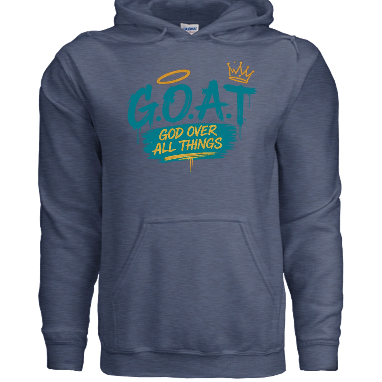 Heather Sport Dark Navy - G185 - FRONT